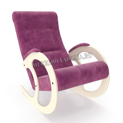 Кресло-качалка Неаполь Модель 3 (Дуб шампань-эмаль/Ткань Фиолетовый Verona Cyklam)