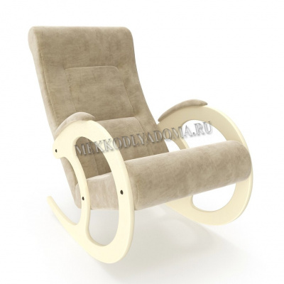 Кресло-качалка Неаполь Модель 3 (Дуб шампань-эмаль/Ткань Ваниль Verona Vanilla)
