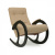 Кресло-качалка Неаполь Модель 3 (Венге-эмаль/Ткань бежевая Malta 03 А)