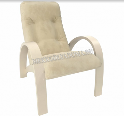 Кресло для отдыха Модель S7 (Дуб шампань шпон/Ткань Светло-бежевый Verona Vanilla)
