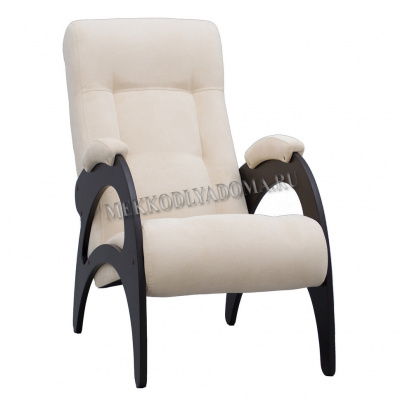 Кресло для отдыха Неаполь Модель 9 без лозы (Венге-эмаль/Ткань Ваниль Verona Vanilla)